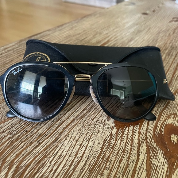 Black gradient aviator Ray Ban sunglasses - Picture 3 of 5